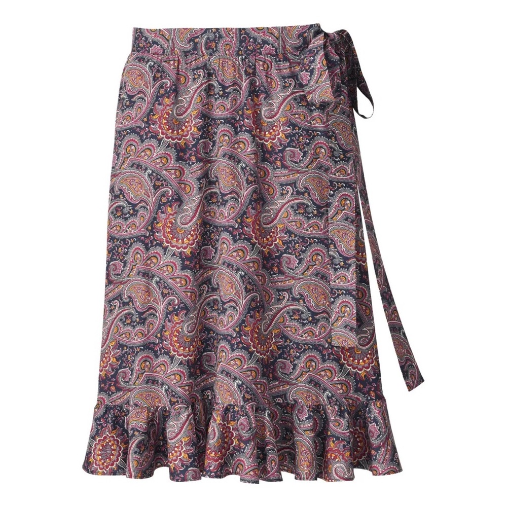 UNIQLO JW ANDERSON WOMEN BLUE PAISLEY RUFFLE SKIRT NWT SIZE 6
